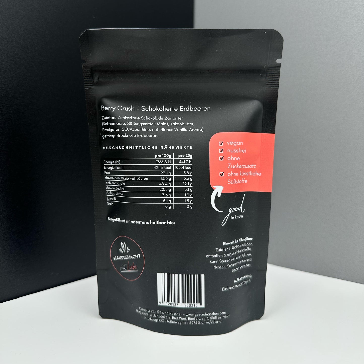 Berry Crush - Schoko Erdbeeren ohne Zuckerzusatz