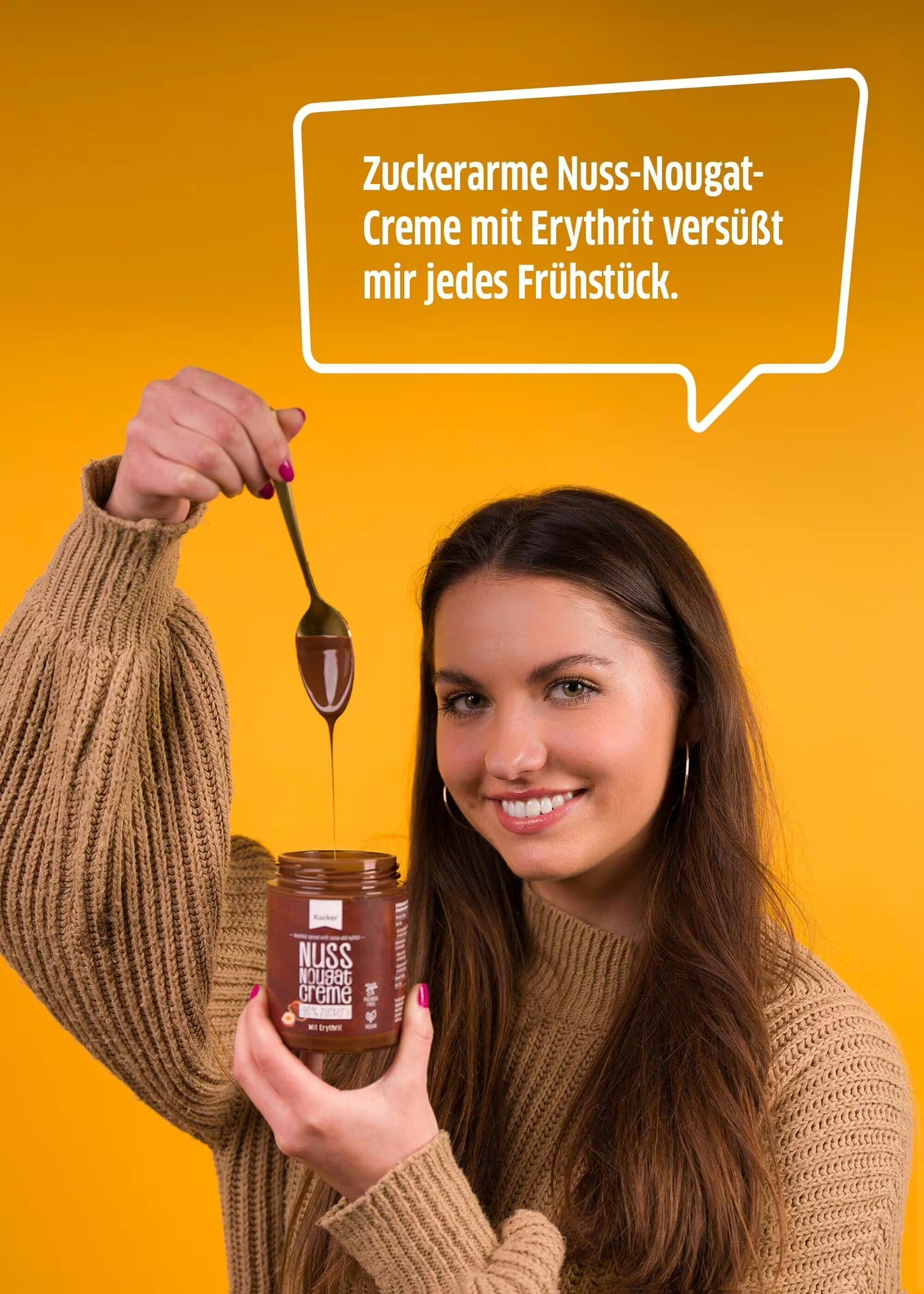 Nuss-Nougat-Creme mit Süßungsmittel Erythrit