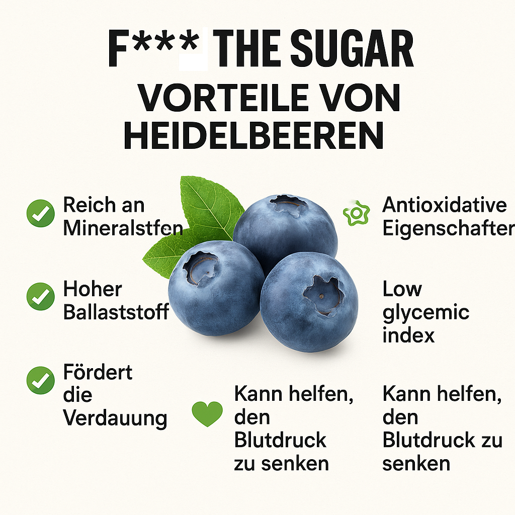 F*** THE SUGAR Heidelbeerdirektsaft Vitali