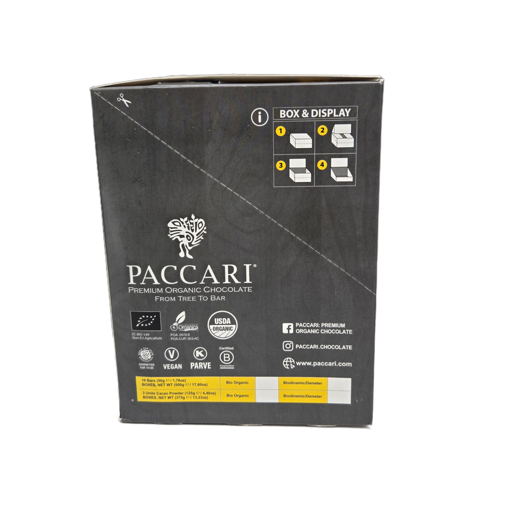 PACCARI | 10 x Rohe Bio Tafel 100% | Ecuador | 100% Kakao (Kopie)