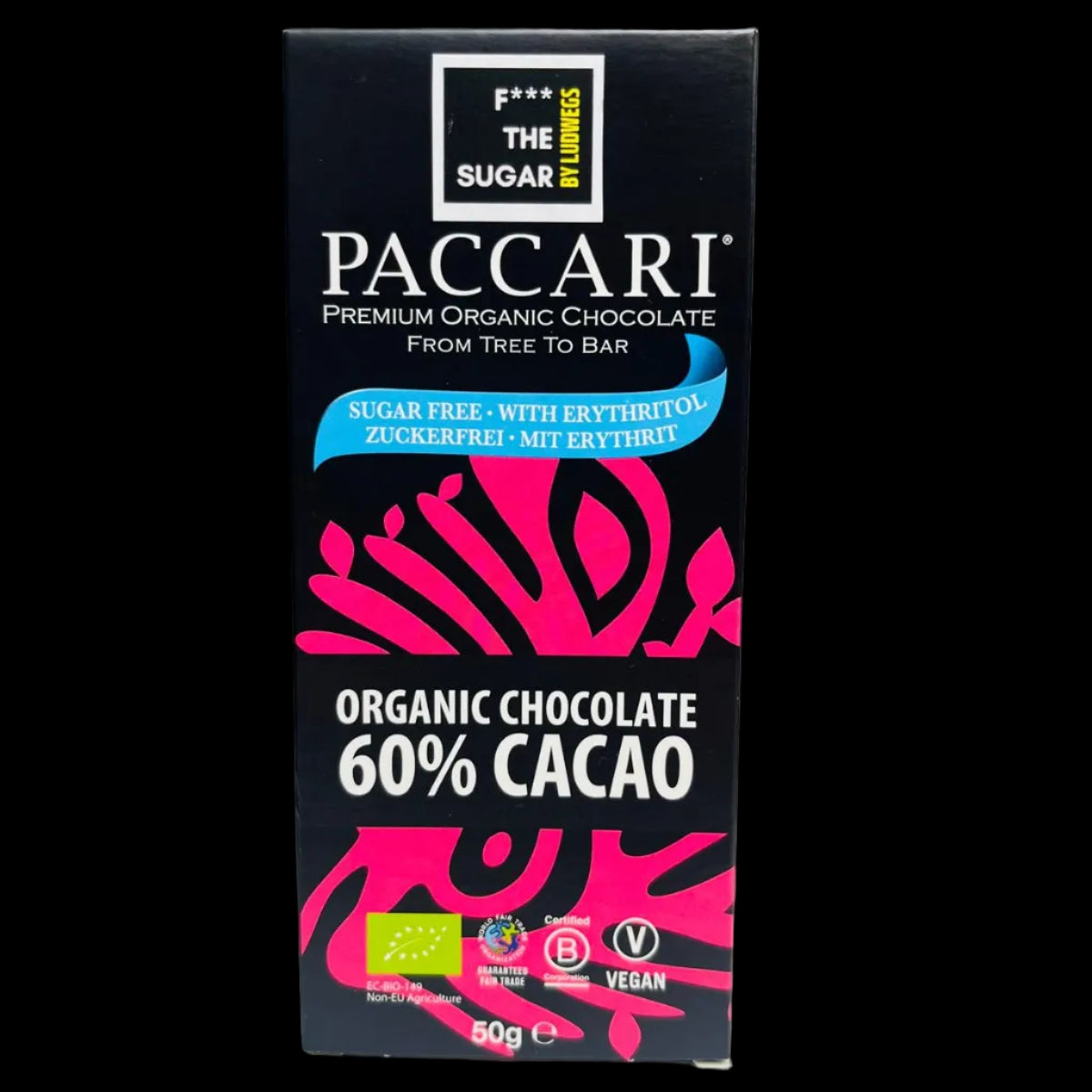 PACCARI | Zuckerfreie Bio Schokolade 60% Kakao | Ecuador | 60% Kakao
