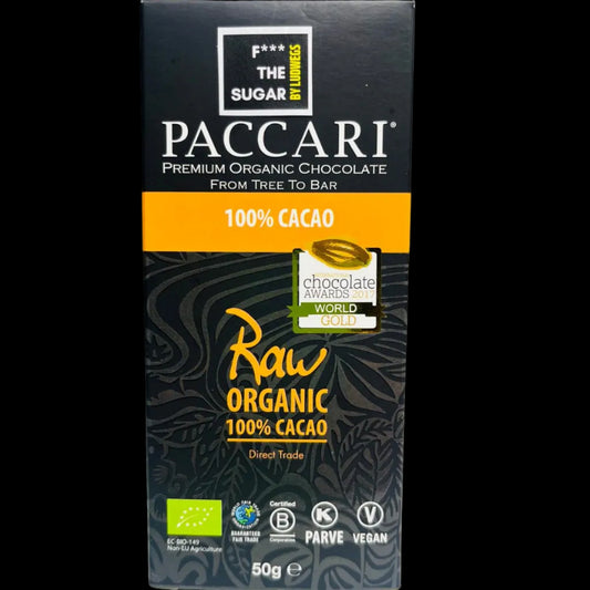 PACCARI | Rohe Bio Tafel 100% | Ecuador | 100% Kakao