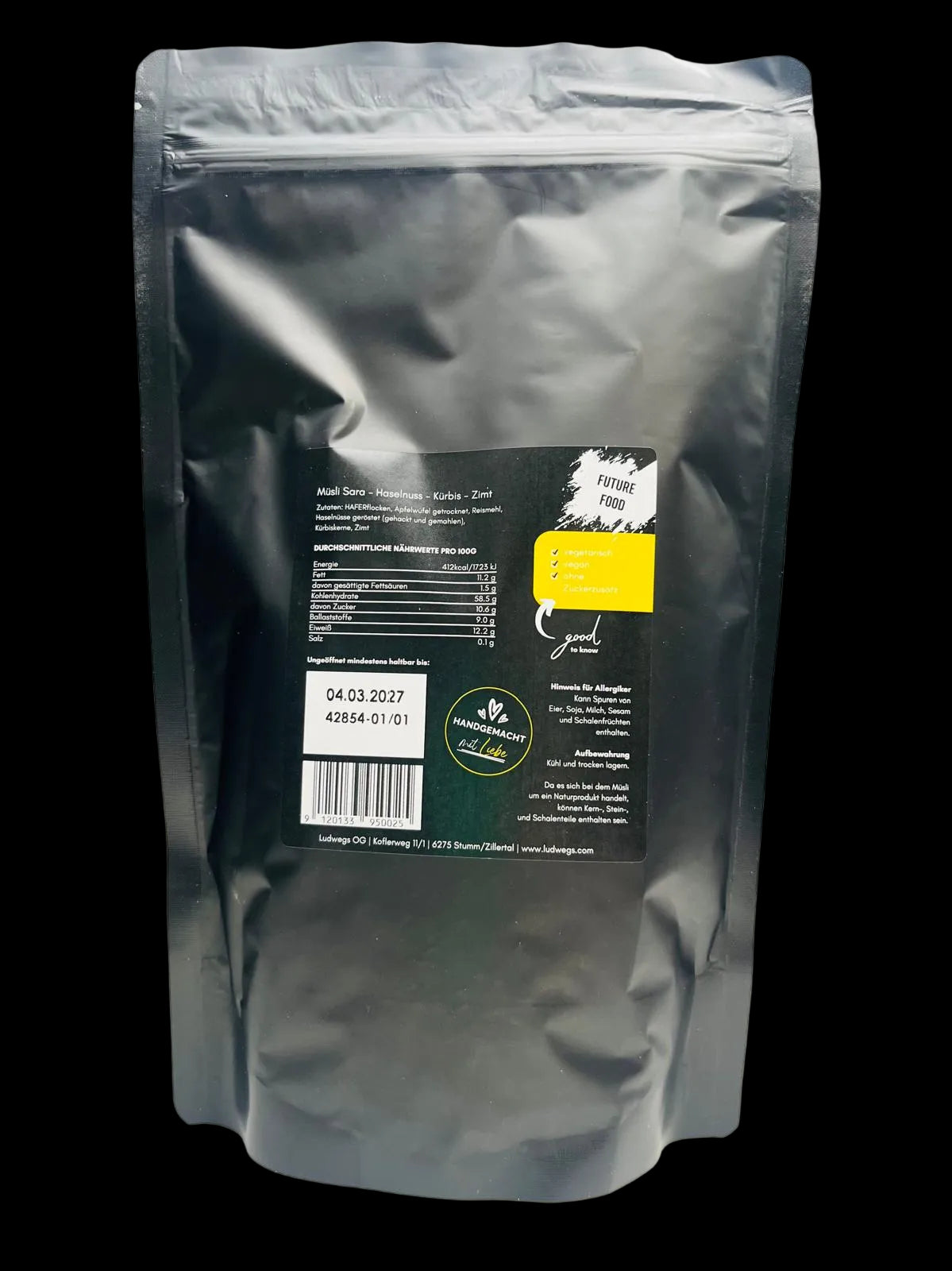 Müsli Sara - Haselnuss - Kürbis - Zimt