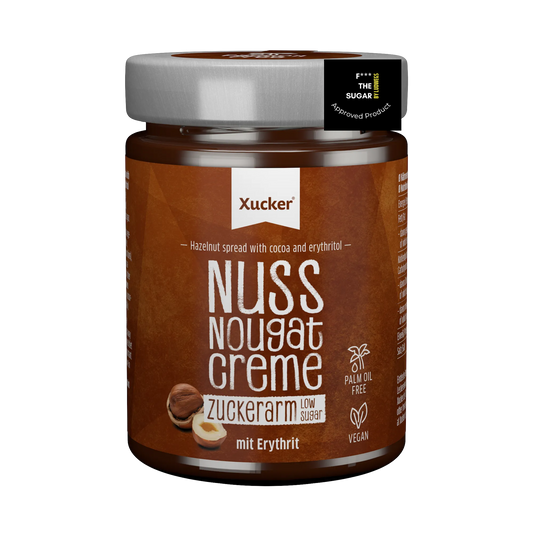 Nuss-Nougat-Creme mit Süßungsmittel Erythrit