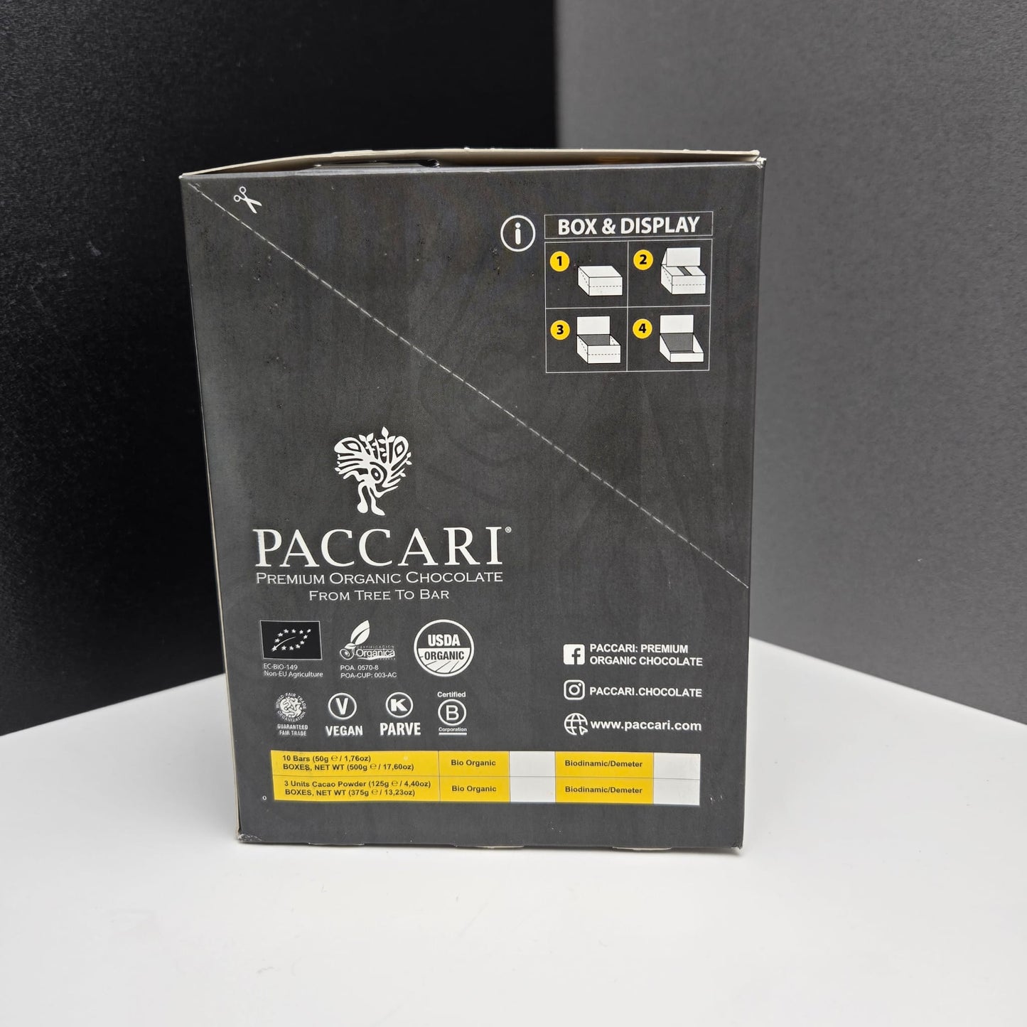 PACCARI | 10 x Rohe Bio Tafel 100% | Ecuador | 100% Kakao (Kopie)