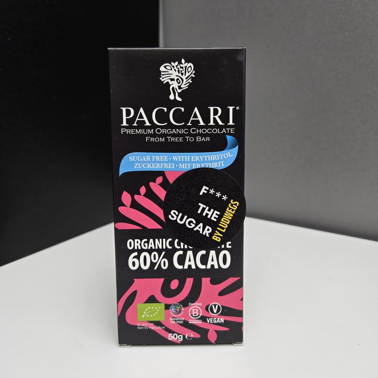 PACCARI | Zuckerfreie Bio Schokolade 60% Kakao | Ecuador | 60% Kakao