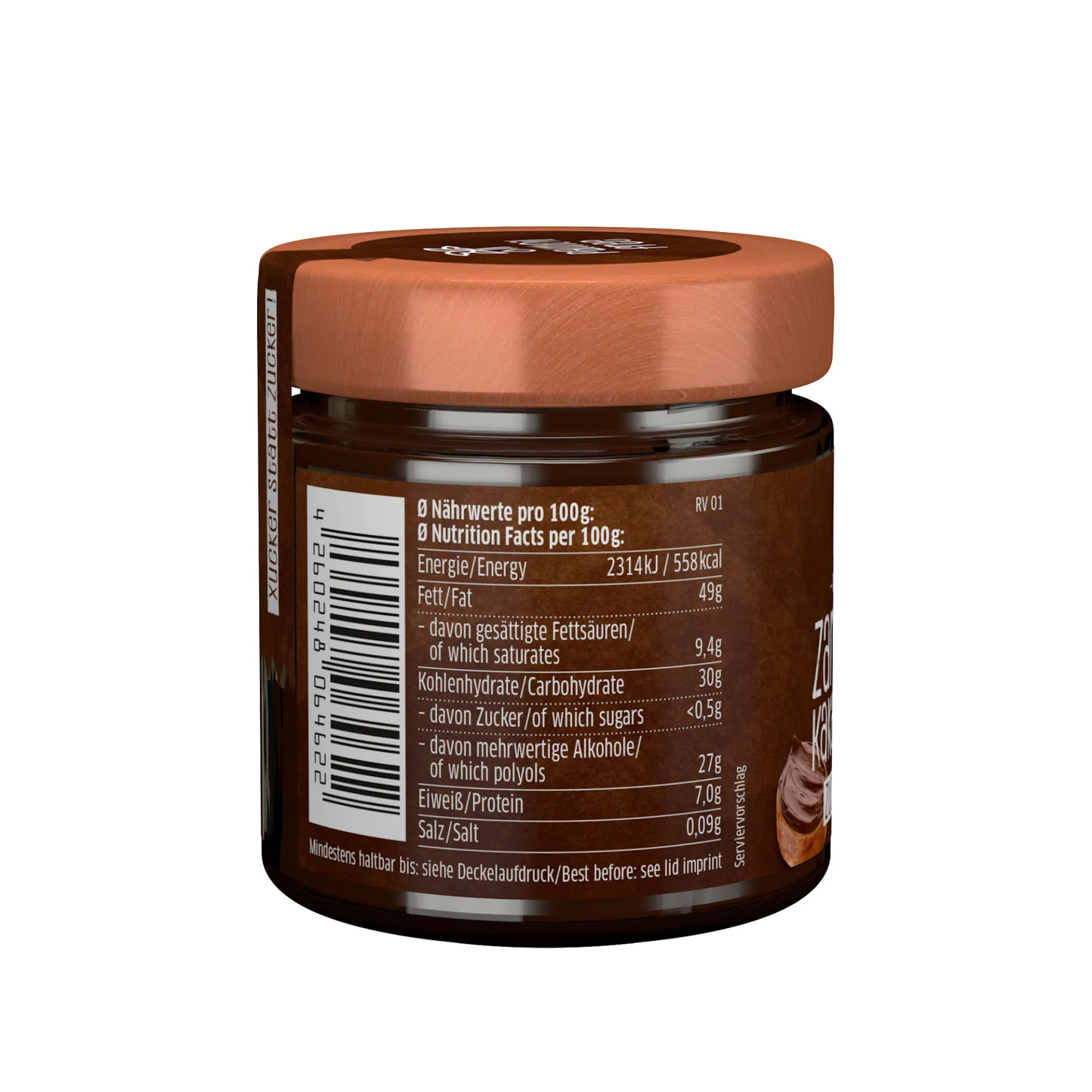Zuckerfreie Zartbitter Kakao Creme (Xylit)